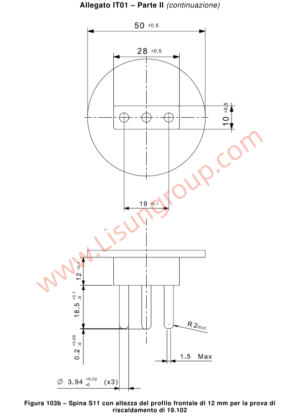 CEI 23-50 V4 Figure 103b Thermal Test Gauge
