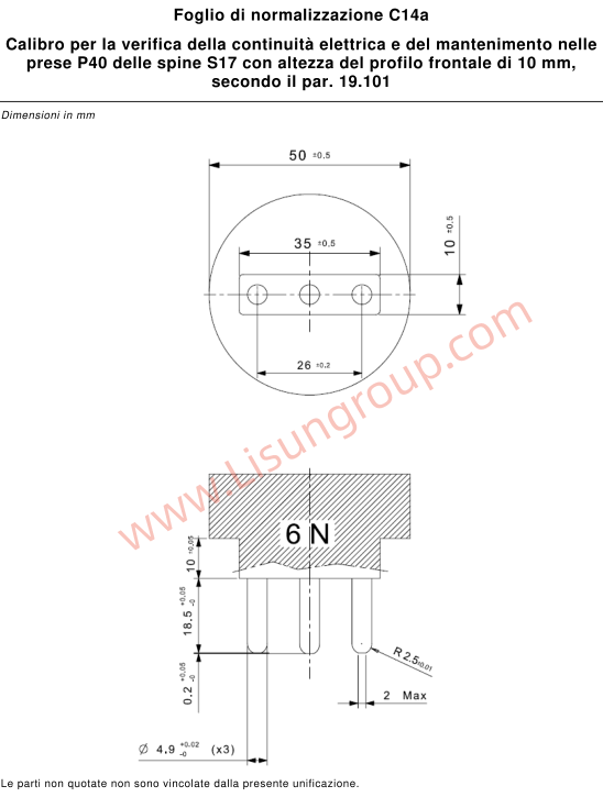 CEI 23-50 V4 Figure C14b Compliance Gauge