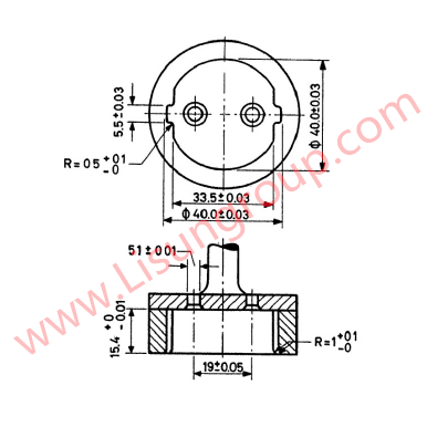 CEE-7 C 15 Non-Interchangeability Verification Gauge for Two-Pole Plugs with Earthing Contact