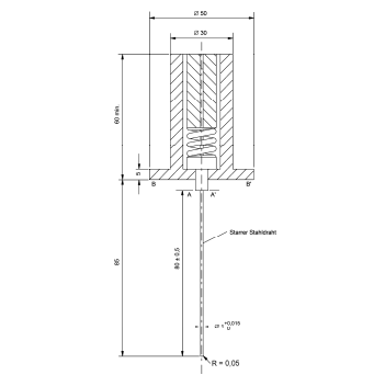 DIN VDE 0620-1 Gauge 13 Non-Accessibility Test Gauge for Socket Shutters and Enhanced Protection Sockets