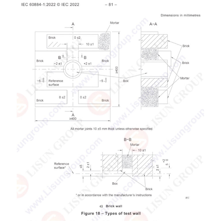 IEC 60884-1 Clause 16.2 Figure 18 Test Wall for Concealed Socket IP Waterproof Testing