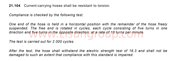 IEC 60335-2-2 Clause 21.104 Vacuum Cleaner Hose Torsion Testing System