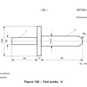 IEC 60745-2-5 Figure 105 Test Probe A