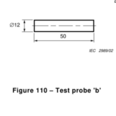IEC 60745-2-5:2010 Figure 110 Accessibility Test Probe ‘b’