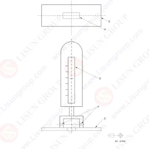 NF C 61-314 Figure C.2 Gauge Apparatus for Plug Grip Testing