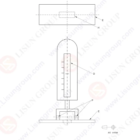 NF C 61-314 Figure C.2 Gauge Apparatus for Plug Grip Testing